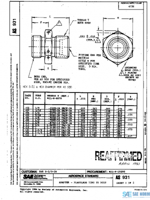 SAE AS931A PDF