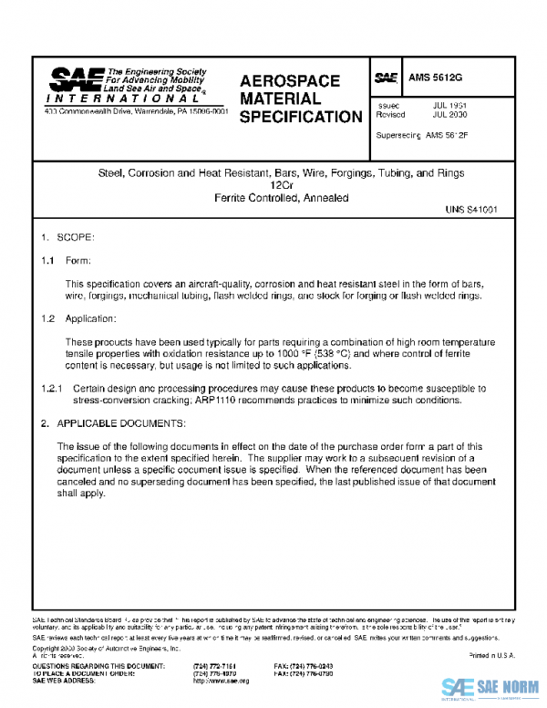 SAE AMS5612G PDF