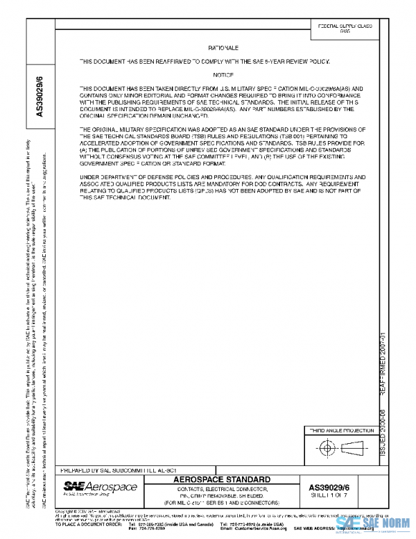 SAE AS39029/6 PDF SAE AS39029/6 PDF