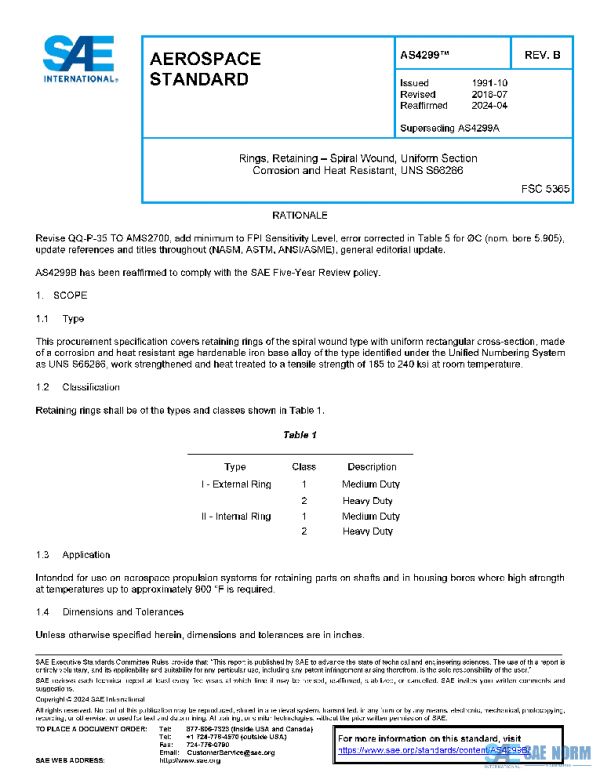 SAE AS4299B PDF SAE AS4299B PDF