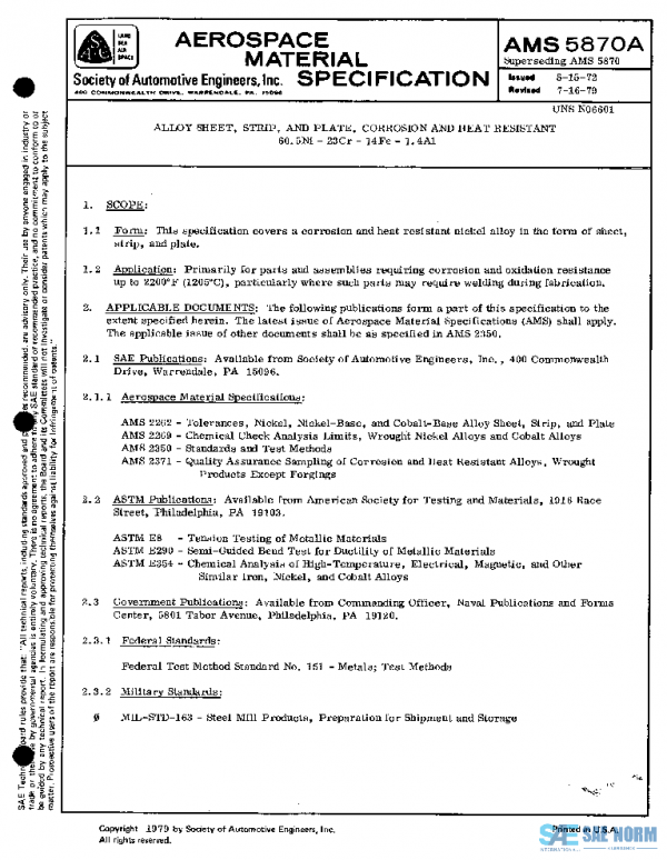 SAE AMS5870A PDF SAE AMS5870A PDF