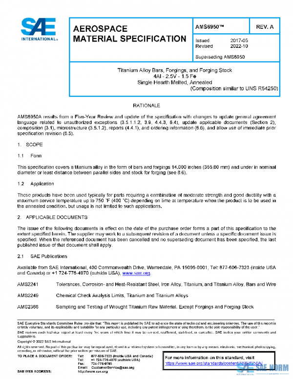 SAE AMS6950A PDF SAE AMS6950A PDF