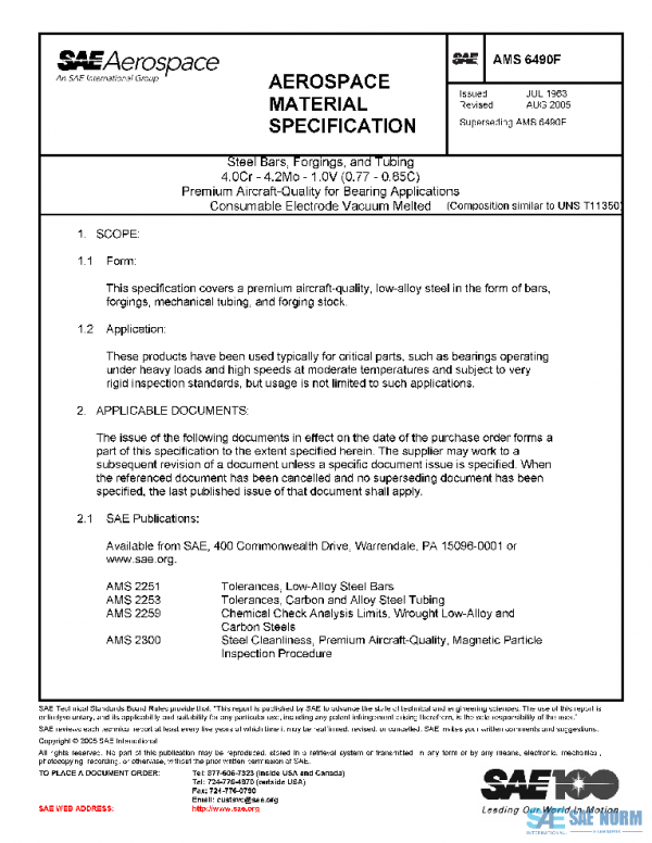 SAE AMS6490F PDF