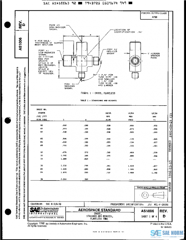 SAE AS1006D PDF SAE AS1006D PDF