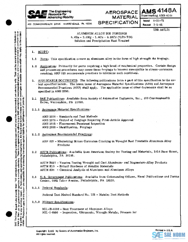 SAE AMS4148A PDF SAE AMS4148A PDF
