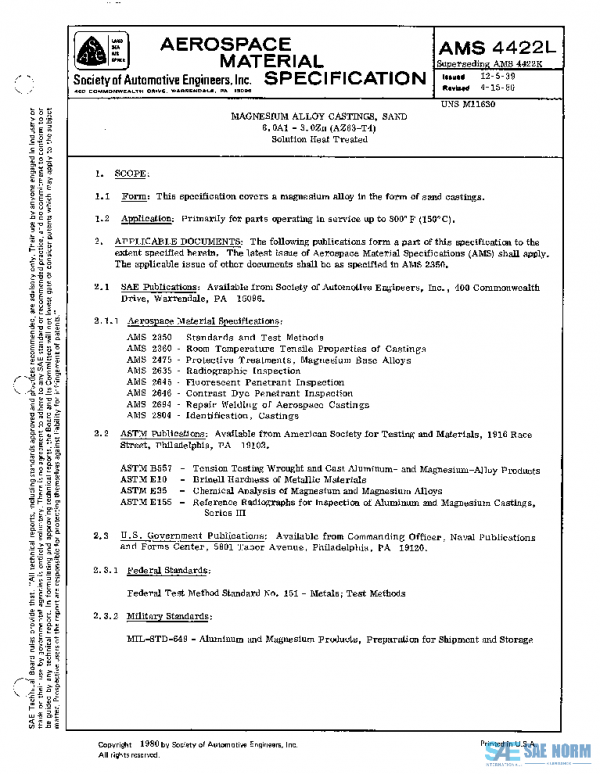 SAE AMS4422L PDF SAE AMS4422L PDF