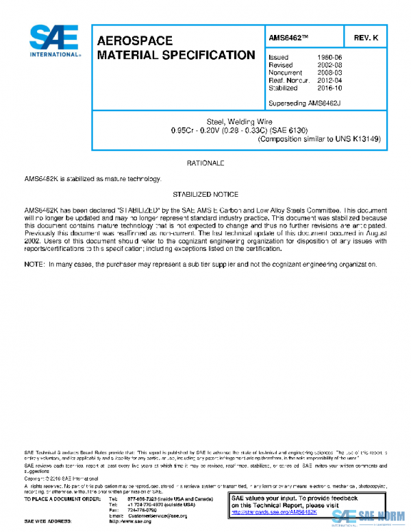 SAE AMS6462K PDF