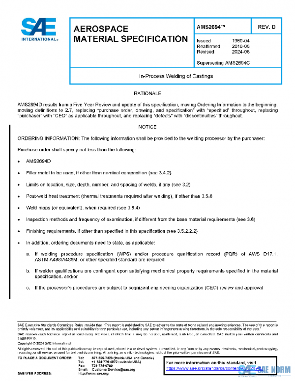 SAE AMS2694D PDF
