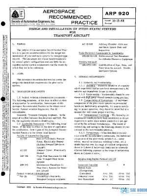 SAE ARP920 PDF