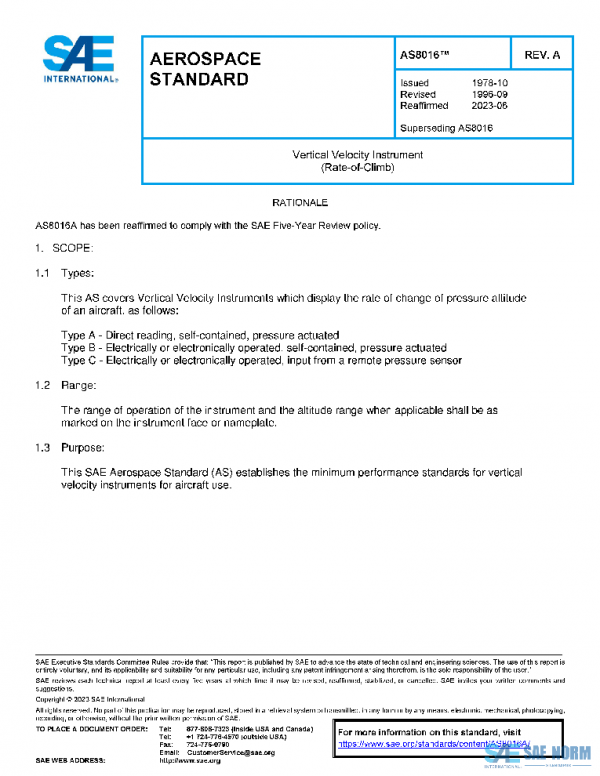 SAE AS8016A PDF SAE AS8016A PDF