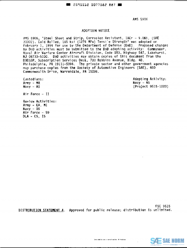 SAE AMS5906 PDF SAE AMS5906 PDF