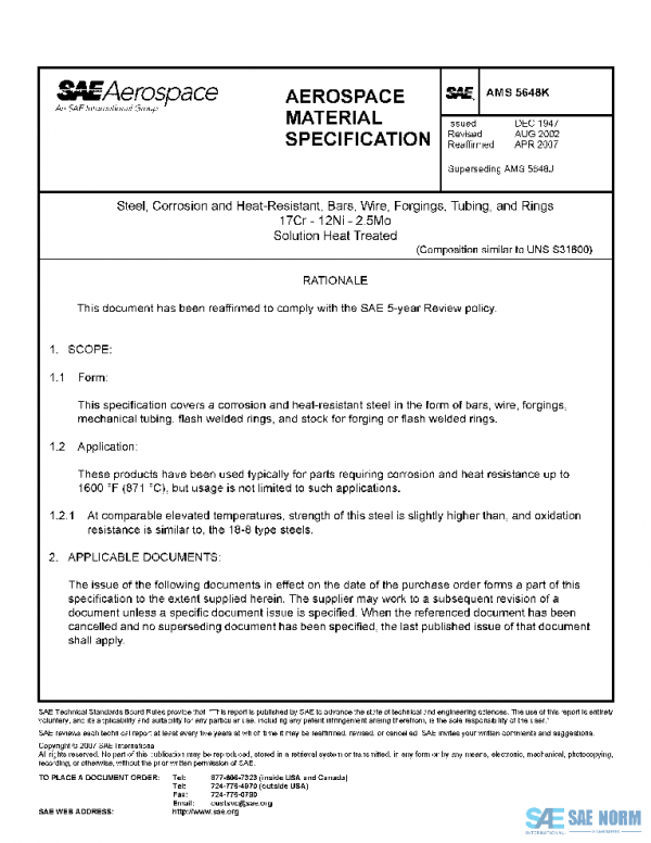SAE AMS5648K PDF