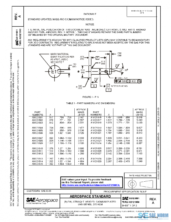 SAE AS121801A PDF