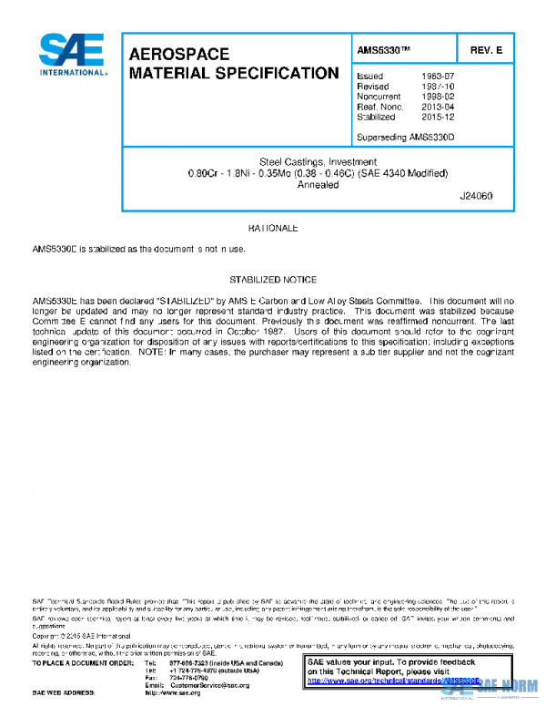 SAE AMS5330E PDF