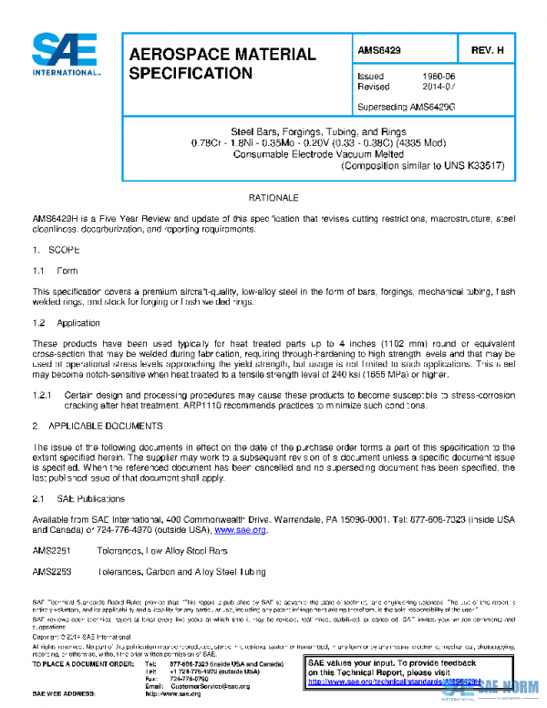 SAE AMS6429H PDF