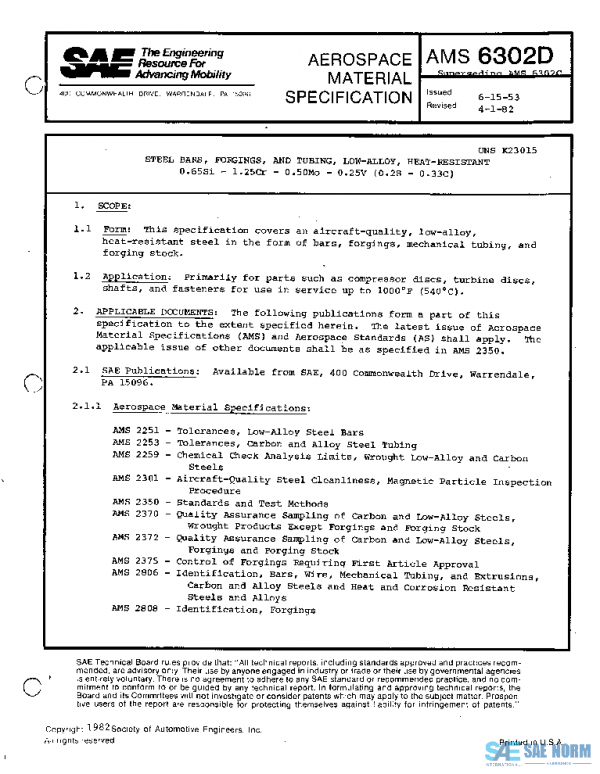 SAE AMS6302D PDF