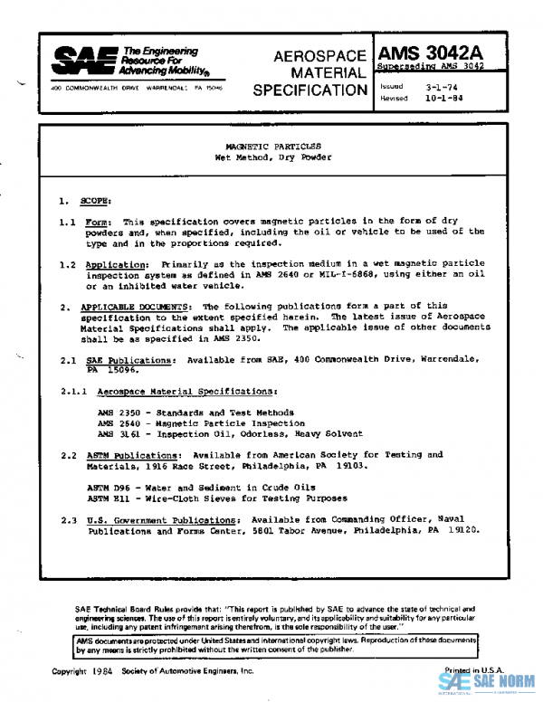 SAE AMS3042A PDF SAE AMS3042A PDF