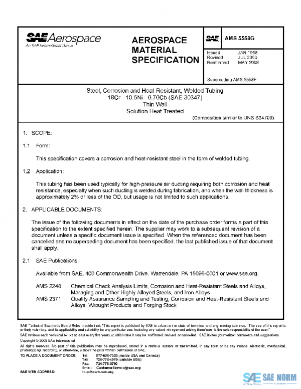 SAE AMS5558G PDF