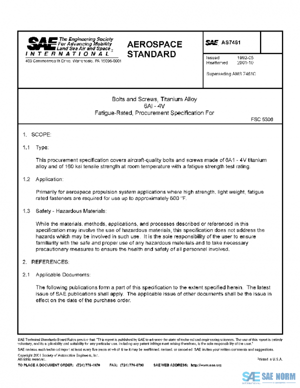 SAE AS7461 PDF