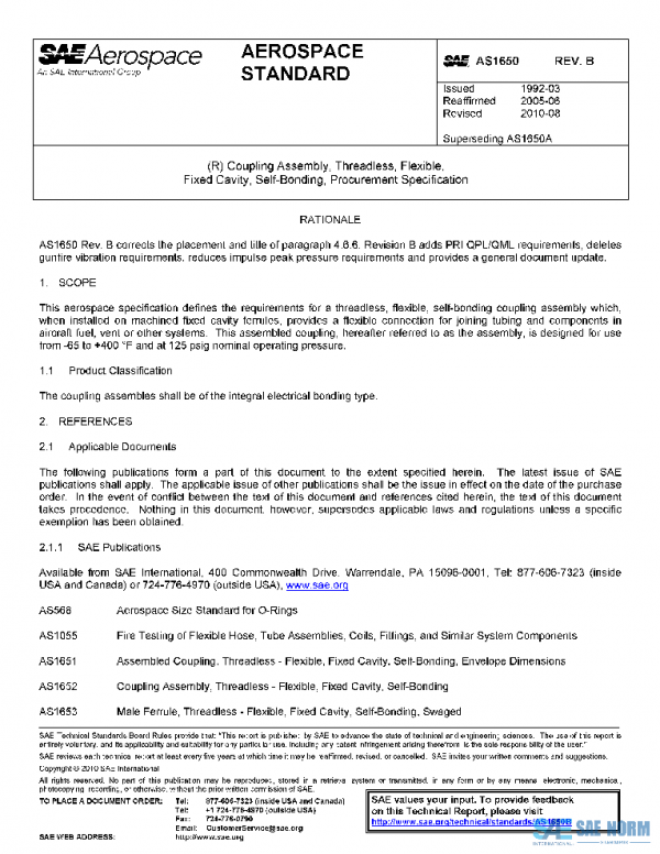 SAE AS1650B PDF SAE AS1650B PDF