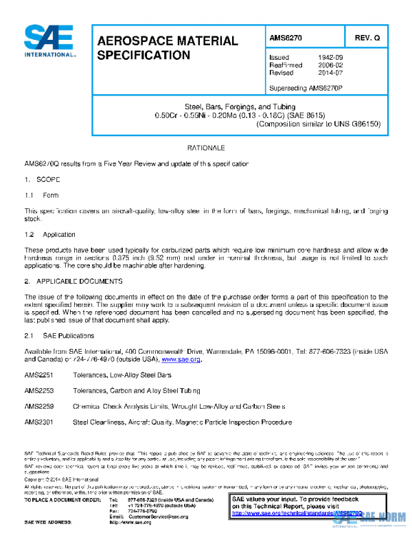 SAE AMS6270Q PDF SAE AMS6270Q PDF