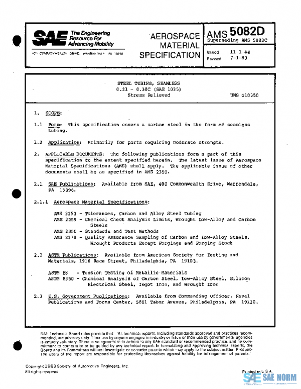 SAE AMS5082D PDF