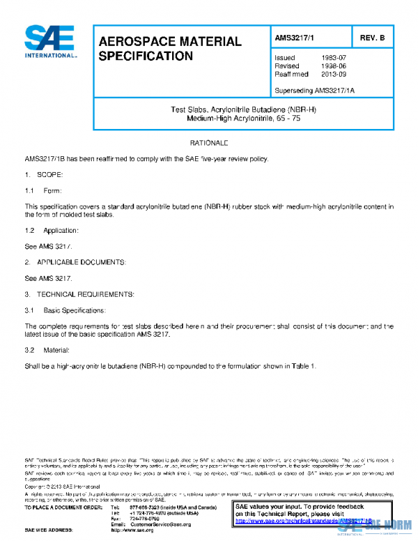 SAE AMS3217/1B PDF SAE AMS3217/1B PDF