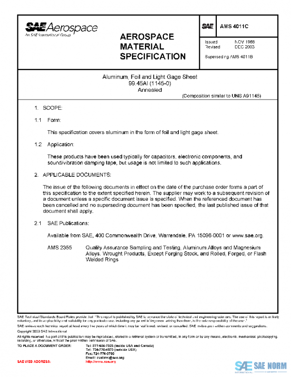 SAE AMS4011C PDF