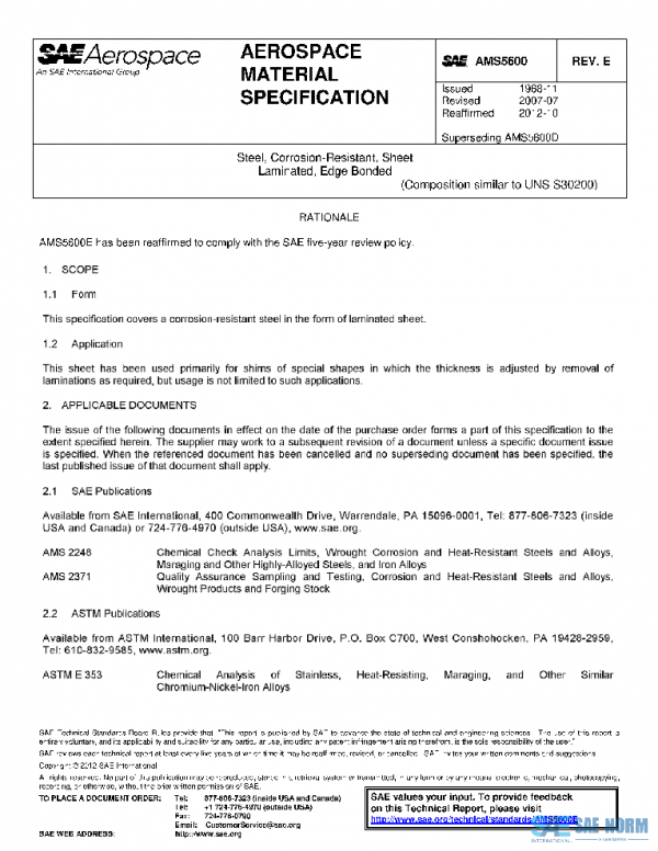 SAE AMS5600E PDF