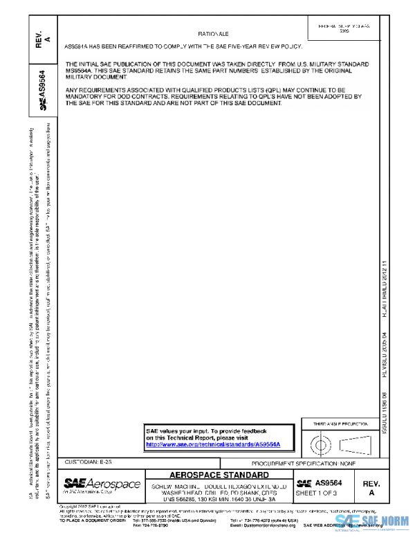 SAE AS9564A PDF SAE AS9564A PDF