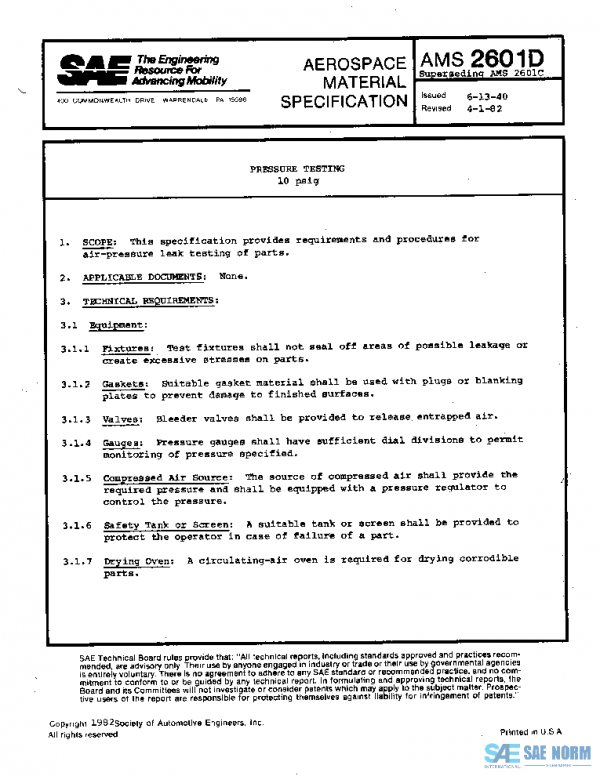 SAE AMS2601D PDF