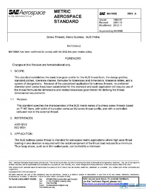 SAE MA1696A PDF