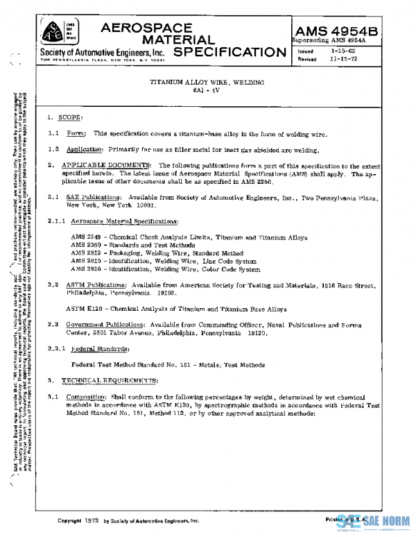 SAE AMS4954B PDF SAE AMS4954B PDF