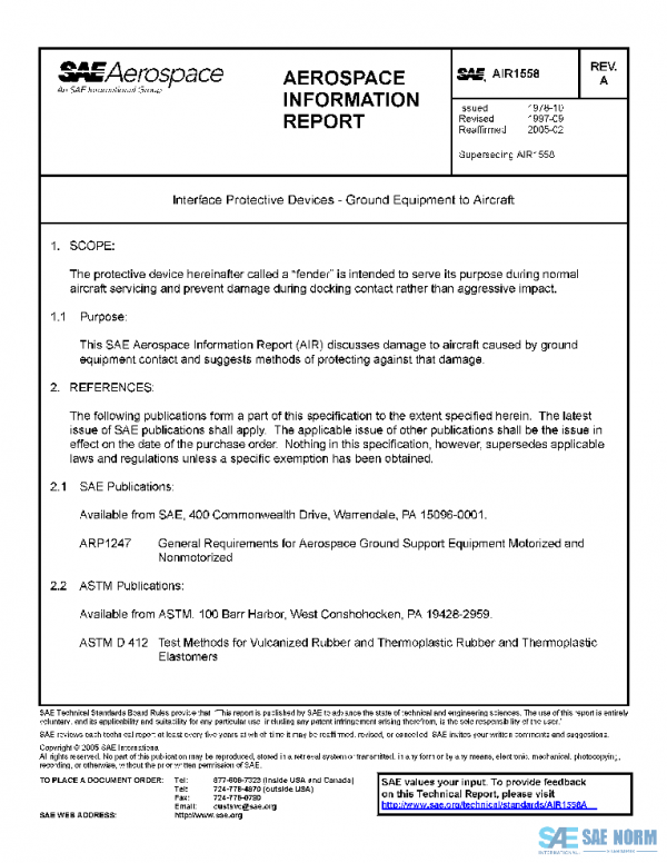 SAE AIR1558A PDF SAE AIR1558A PDF