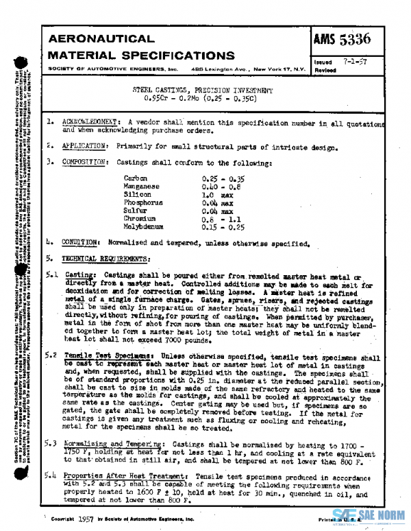 SAE AMS5336 PDF