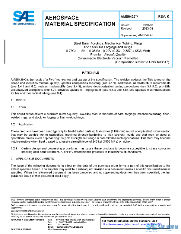 SAE AMS6429K PDF SAE AMS6429K PDF