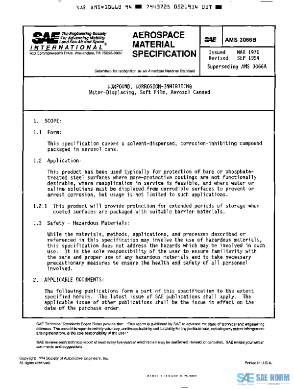 SAE AMS3066B PDF