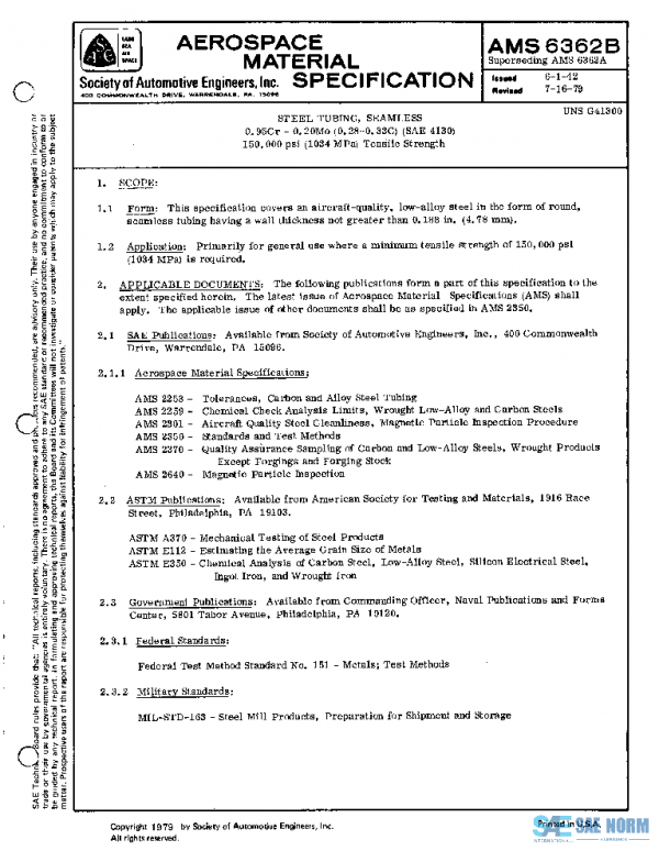 SAE AMS6362B PDF SAE AMS6362B PDF