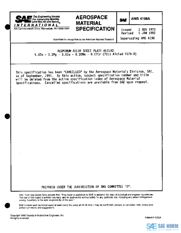 SAE AMS4198A PDF