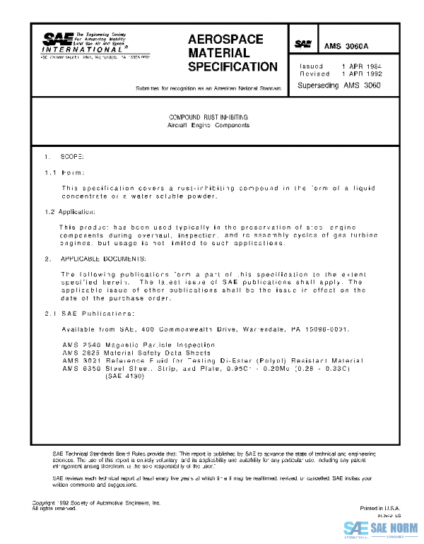 SAE AMS3060A PDF