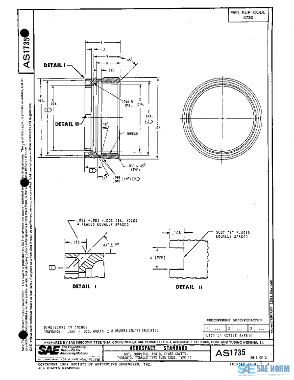 SAE AS1735 PDF SAE AS1735 PDF