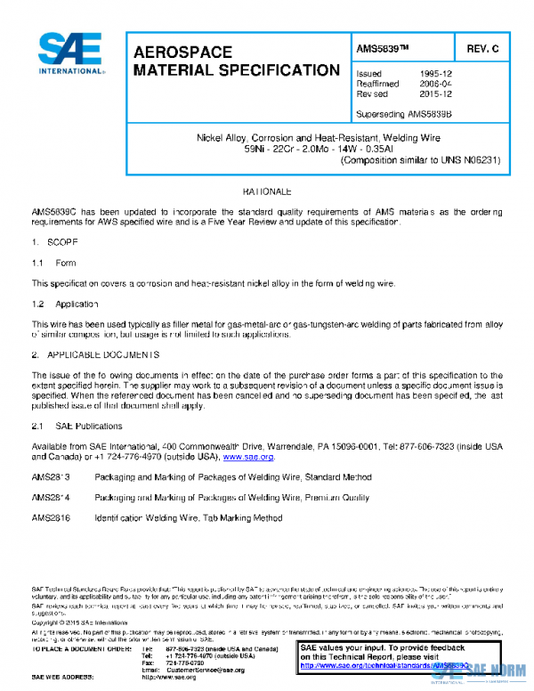 SAE AMS5839C PDF SAE AMS5839C PDF
