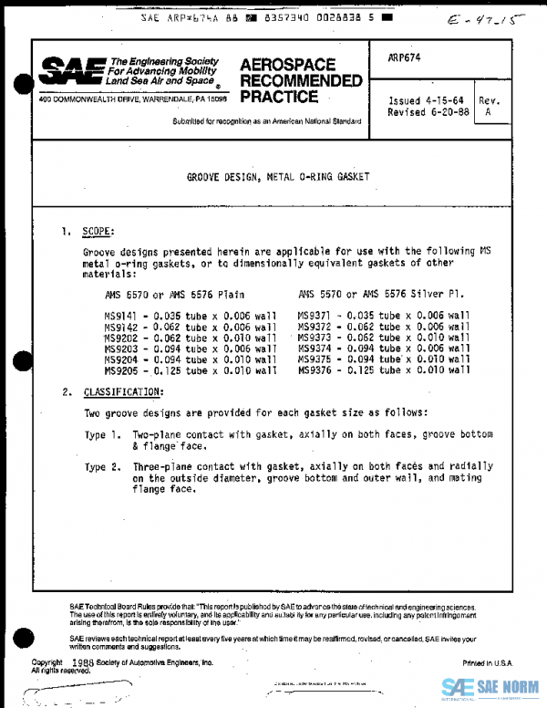 SAE ARP674A PDF