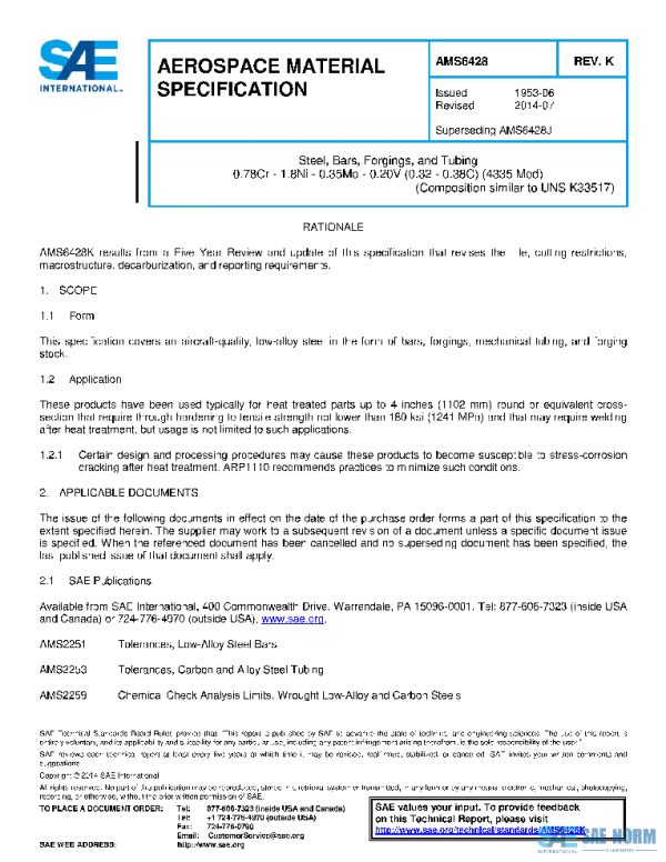 SAE AMS6428K PDF SAE AMS6428K PDF