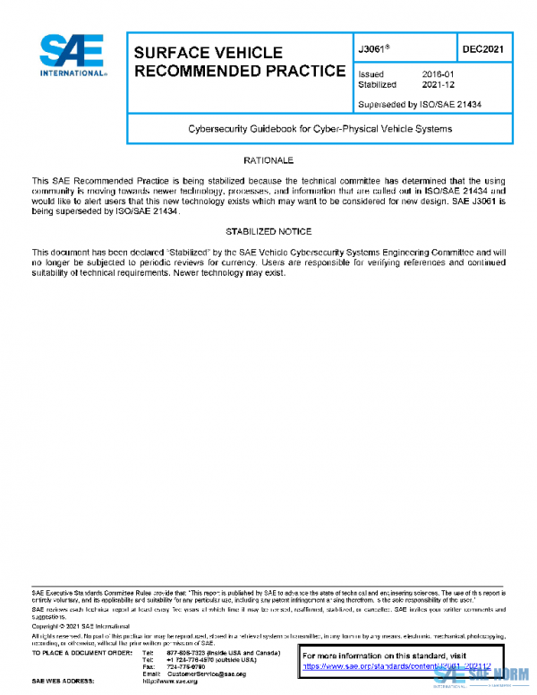 SAE J3061_202112 PDF