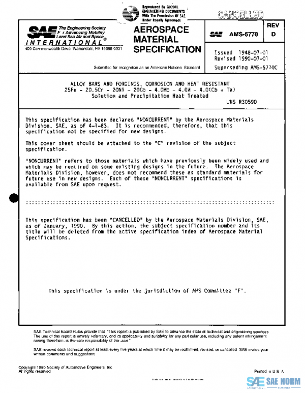 SAE AMS5770D PDF