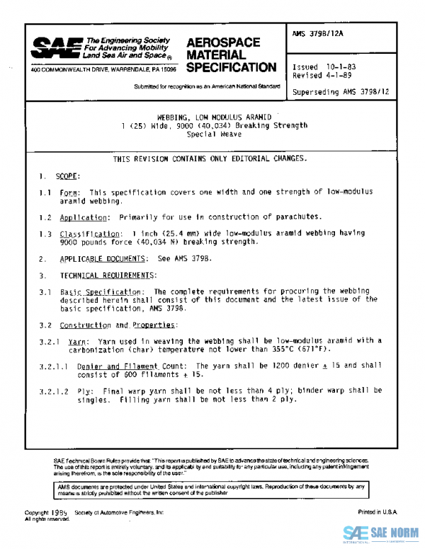 SAE AMS3798/12A PDF SAE AMS3798/12A PDF