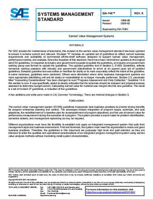SAE EIA-748E PDF 2026