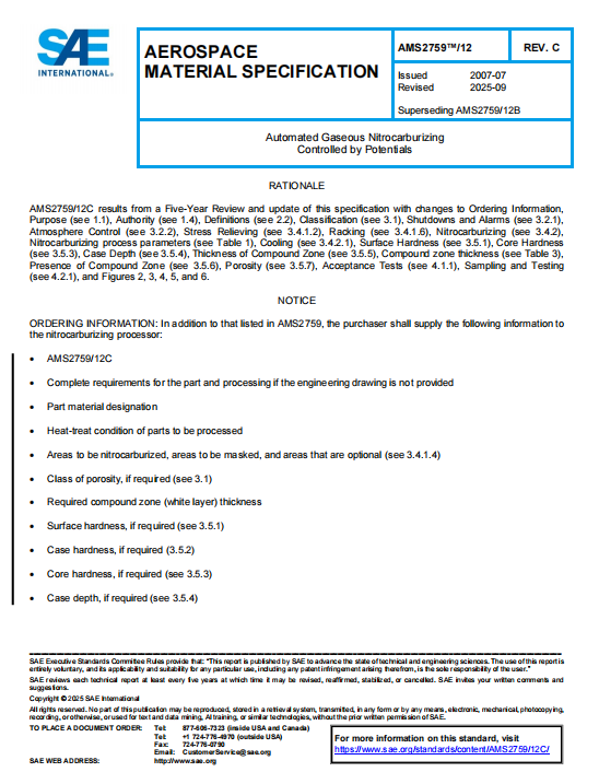 SAE AMS 2759-12C PDF 2025