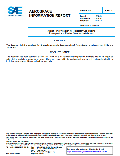 SAE AIR 1262A PDF 2025